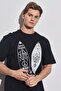 Loose Fit Comfortable Cut 100% Cotton Crew Neck Black T-Shirt - 4