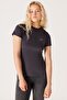 Slim Fit Slim Fit Crew Neck 100% Cotton Women's Anthracite Logo T-Shirt - 2