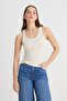 Slim Fit Slim Fit Beige T-Shirt