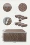 6-Piece Sofa Bed Base Type Pillow Clothing Storage Bag - Base Base Bag Polka Dot Pattern (POWDER PINK)