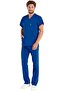 Men's Cobalt Blue Lycra Thick Fabric - Surgical Doctor and Nurse Jersey Set - 6