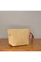 Natural Jute Textured Zippered Handbag - 3