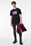 Regular Fit Regular Cut Crew Neck 100% Cotton Men's Black T-shirt - 3