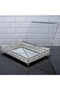 Glass Lid Mirrored Girl's Wish Chocolate Box Metal Case Diamond Stone Large Chest 36X25X6 cm