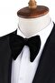 Black Glitter Large Velvet Bow Tie P1700