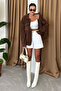 Women's Lamb Teddy Buttoned Jacket - 6