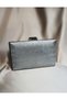 Smoke Colored Women's Evening Dress Invitation Portfolio Bag - Patterned Box