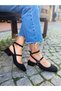 Black Suede Mary Jane Square Blunt Toe Heeled Shoes Tarakliayklr 1No Büyüalin - 4
