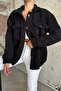 Women's Lamb Teddy Buttoned Jacket - 7