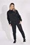 Hooded Kangaroo Pocket 2-String Tracksuit Set with Elastic Waistband and Cord - 4