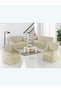 Cotton 3 2 1 1 Seat Sofa Cover Set Natural