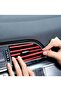 Car Interior Air Conditioner Grill Air Outlet Decorative Strips Plug-in Strip Air Conditioner Strip Chrome Red Accessory - 3