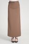 Gabardine Fabric Long Pencil and Skirt - Hidden Pocket - 4