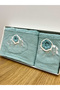 3D Flower Embroidered Boxed Dowry 1 Piece 50x90 Hand Face Towel 1 Piece 30x50 Kitchen Towel - 2