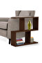 Versatile Asymmetrical Side Table Brown Colour for Modern Spaces - 2