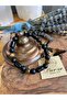 Cat's Eye and Onyx Natural Stone Design Bracelet