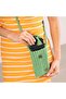 Green Hand Tasseled Cell Phone Bag - Green Hand-Knitted Mini Crossbody Bag - 3
