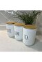 890 ml 3-Piece Bamboo Lid Tea/Coffee/Sugar Spice Jar Set Glass 3 Pieces - 2