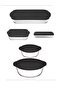 Borcam 5 Piece Anthracite-Grey Covered Dowry Set 59124-59864-59123-59133-59034 Adasyahome Set