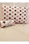 Uykulife Pink Gray Star Single Size Fitted Sheet Set - 4