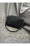 Black Stone Small Stylish-Evening Dress Bag with Chain Strap, Women's Handbag and Shoulder Bag Jggf41Z - 2