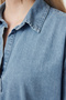 Mavi Oversize Bağlamalı Denim Gömlek TWOAW25GO00082 - 3