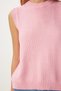 Women's Pink Back Low-Cut Bow Knitwear Blouse Fn03317 - 3