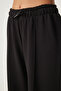 Women's Black Wide Leg Knitted Sweatpants Fn03349 - 3