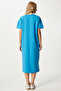 Women's Blue Cotton Summer Casual Combed Dress Ub00080 - 4