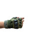 Tactical Outdoor Cut Fingerless Gloves Mountaineer Sportsman Cyclist Bone Gloves