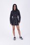 Belted and Snap Fastened Long Sleeve Shirt Collar Women's Comfortable Denim Dress Snow Wash Anthracite Four Seasons - 3