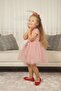 فستان مبطن من التول المرن والكرزي - 3