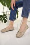 Women's Ballet Flats Beige Chain Buckled Lightweight Comfortable Sole Stylish Daily Shoes - 2