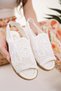 Women's Straw Sandals White Mesh Lace Knitwear Embroidered Embroidered New Season Summer Beach Holiday Sandals - 4