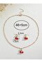 Cherry Gold Color Necklace and Earring Set - 5