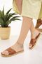 Tan Women's Slippers Stylish Comfortable Sea Beach Guest Dowry Slippers - 2