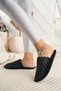 Women's Winter Slippers Black Plush Washable Daily Home Slippers Guest Dowry Bundle Bridal Slippers - 2