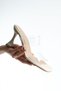 Beige Transparent Banded Champagne Heeled Slippers - 4