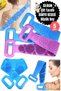 5 Pcs Silicone Bath Brushes – Long & Foldable Double Sided 70 cm Bathroom Cleaning & Skin - 2