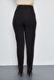 Women's Scuba Fabric Loose Fit Trousers with Pleated Pockets on the Left Front - 8