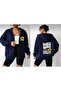 Women's Hooded Navy Blue Siesta Beach Printed Zippered Cardigan - 3