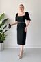 Black Pearl Detailed Design Dress