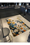 Autumn Colors Flowers Modern Decorative Carpet 5412 on Beige Ground