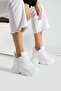 Women's White Hidden Heel Shoes
