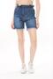 WAIST ELASTIC BOL CUT JEANS SHORTS