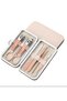 Portable Personal Care Set with Rose Gold Bag Stainless Steel Tweezers - Manicure & Pedicure Set - 4
