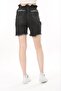 WAIST ELASTIC BOL CUT JEANS SHORTS - 6