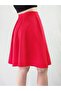 Women's Red Six Pieces Woven Bell Skirt - 5