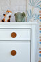Wave Pattern (2 Pcs) Baby Kids Room Wooden Furniture Cabinet Drawer Handle - 6