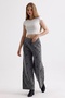 Women's Diamond Patterned Knitwear Trousers Stripe Detail Sweater Cardigan Triple Knitwear Set - 4